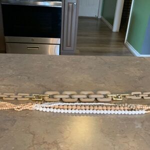 Target Beige and Gold Chain Necklace